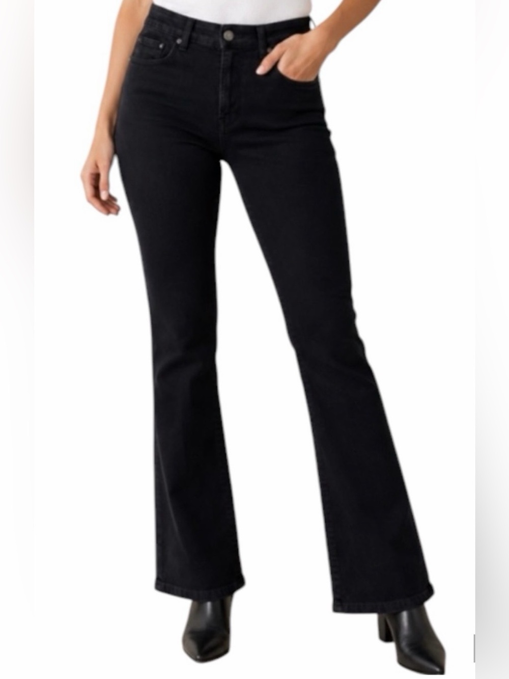NYDJ Barbara Bootcut Jeans in Black - Size 30